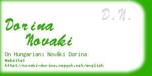 dorina novaki business card